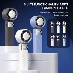 Hand-held ice compress folding small fan
