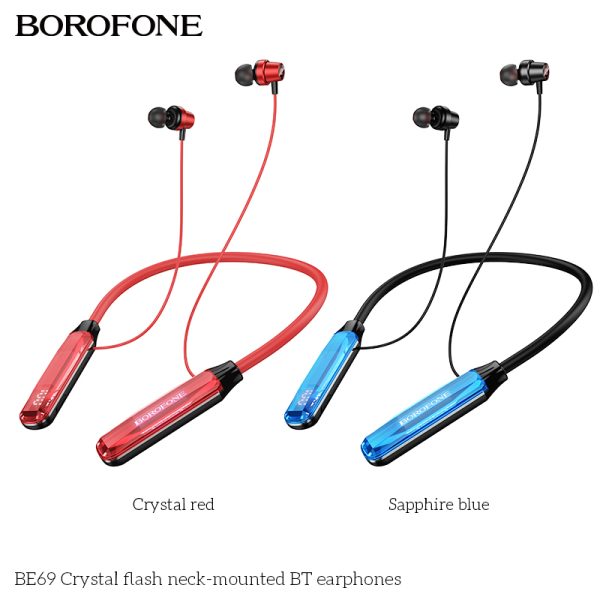 Crystal Flash Neck Hanging Wireless Bluetooth Headset