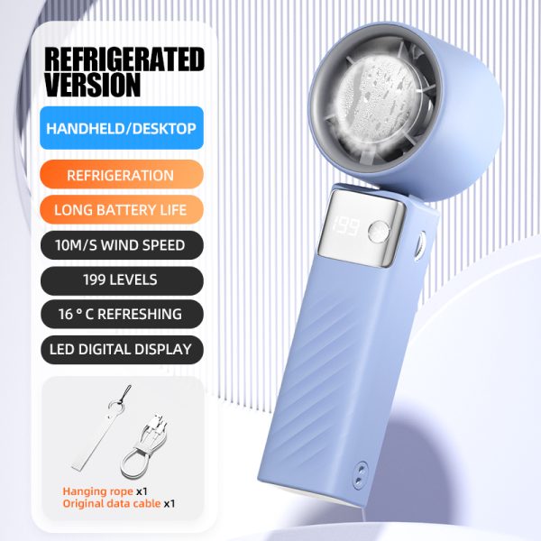 Hand-held ice compress folding small fan - Image 4