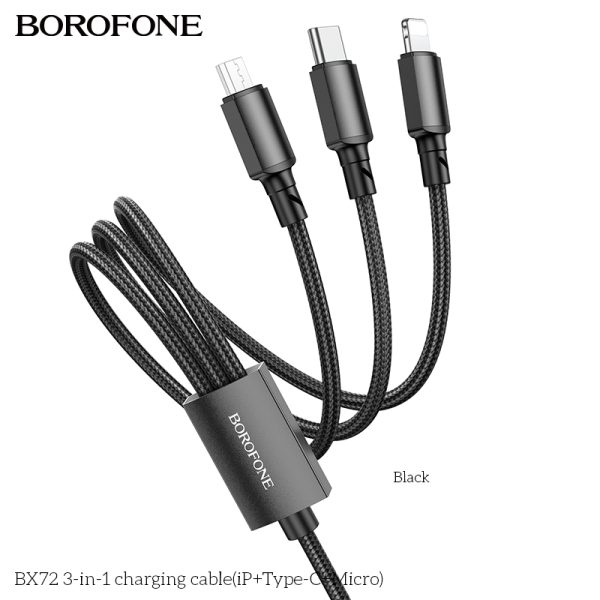 One-to-three charging line (iP+Type-C+Micro) - Image 3