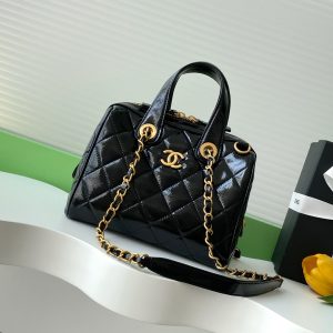 Chanel carrying a shoulder bag